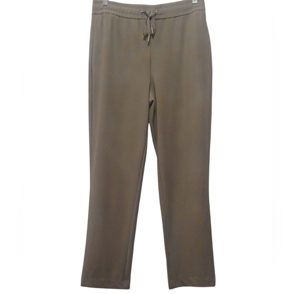Joie - NWT Olive Green Straight Leg Pants W/ Tie String, Elastic Waist, Size P/S - Picture 5 of 9